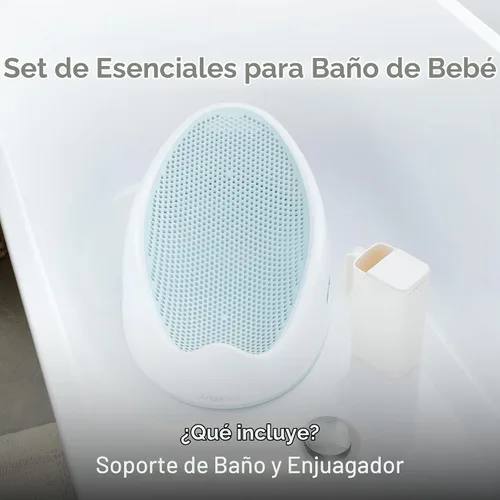 Vista 2 de Angelcare Soft-Touch - Soporte de baño y enjuague para bebé, color aguamarina
