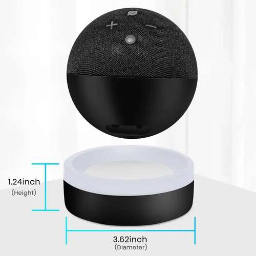 Vista 6 de ZUOLACO - Soporte de mesa para Echo Dot 5ª generación y modelo 2026, paquete de 2, color negro