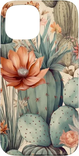 Vista 6 de Cactus Botanical Desert Western Funda bohemia moderna terracota para iPhone 17