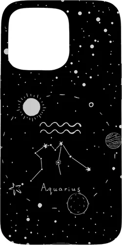 Vista 31 de Aquarius Astrology Celestial Zodiac Sign Aesthetic Case for iPhone 17
