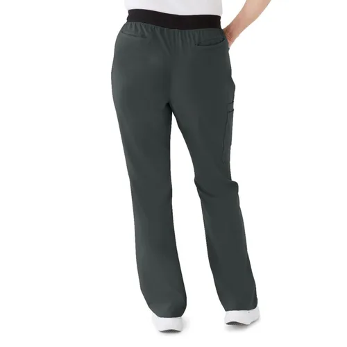Vista 5 de Pantalón médico Coastal con siete bolsillos para mujer, color carbón, talla S
