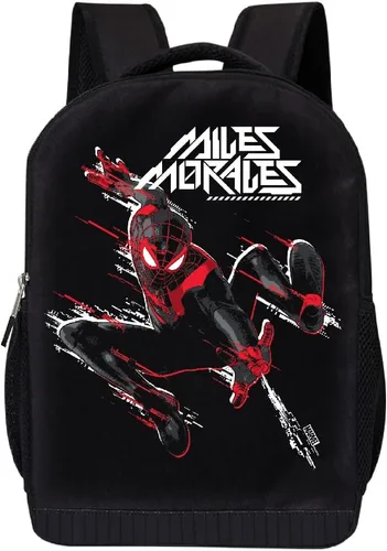 Vista 10 de Marvel Mochila Spider-Man para niños y niñas, mochila para niños pequeños Miles Morales Spiderman Kids Mochila Bolsa de malla Vengadores - Michael