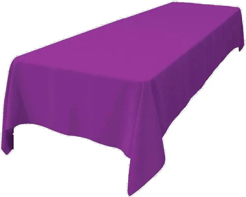 Vista 18 de LA Linen Mantel rectangular lavable de popelín de poliéster, resistente a las manchas y a las arrugas, cubierta de mesa 60x84, mantel de tela