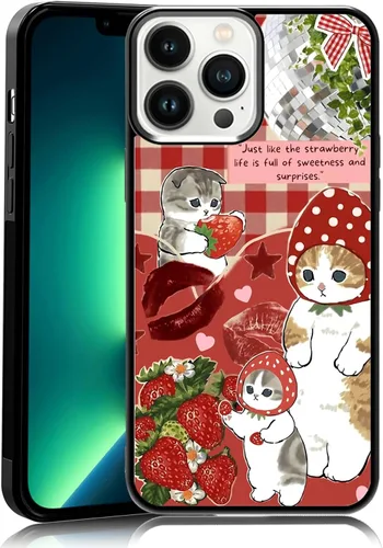 Vista 67 de Elegante funda de teléfono con diseño de gato Marie compatible con iPhone 11, funda de encaje dorado para iPhone, a prueba de golpes, rosa fucsia