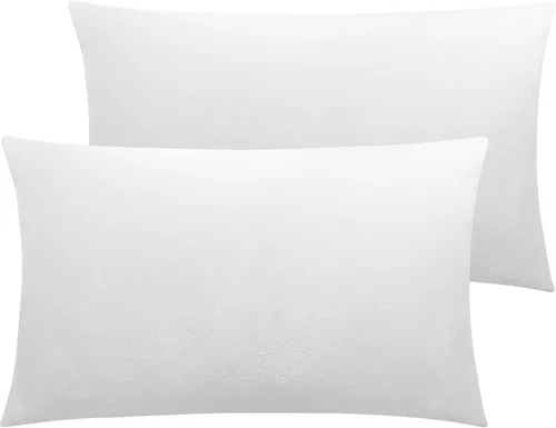 Vista 20 de NTBAY Fundas de almohada de terciopelo con cremallera, paquete de 2 fundas de almohada de viaje de franela de lujo, 13 x 18 pulgadas, color negro
