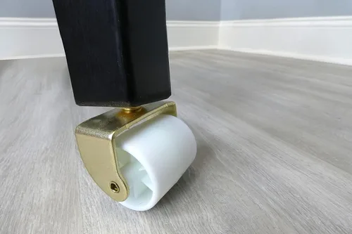 Vista 10 de Shepherd Hardware 9535 Rodillos de cama blancos de 2-1/8 pulgadas con vástago y zócalo, paquete de 2
