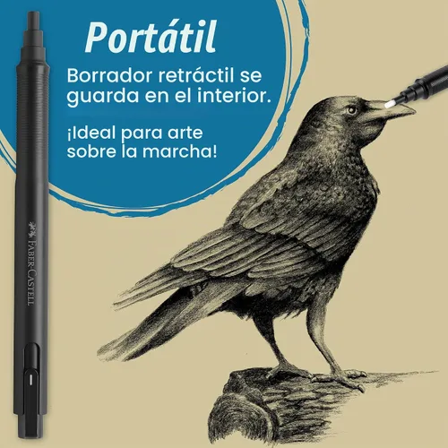 Vista 8 de Faber-Castell 185610 - Bolígrafo borrador de precisión, incluye borrador