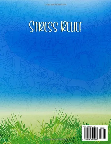 Vista 2 de Stress Relief Adult Coloring Book Journey with Mushroom Magic, Enchanting Fairy Homes, Animals, Flowers and the Mysteries of the Deep Blue Sea
