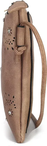 Vista 3 de MKF Collection Bolso cruzado para mujer, bolso cruzado de piel sintética, bolso pequeño de hombro lateral