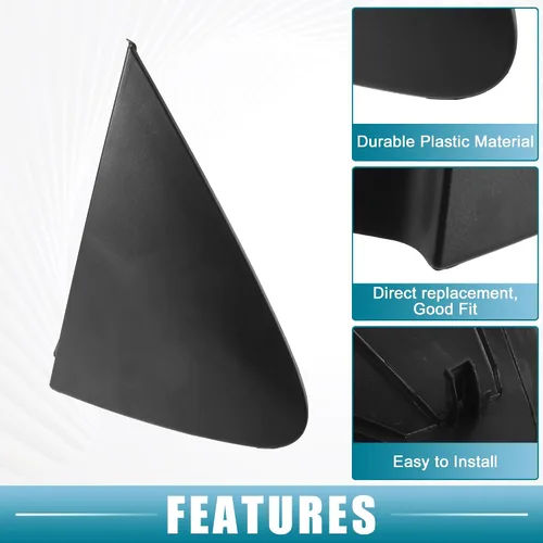 Vista 4 de Espejo de puerta delantera derecha Guardabarros de esquina triángulo Recorte No.60117-0D100 Panel de ajuste triangular para Toyota Yaris 2007-2011