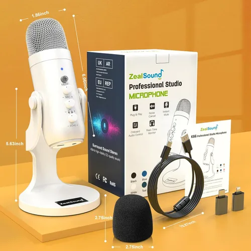 Vista 15 de ZealSound - Micrófono podcast para iPhone, PC y Android con reducción