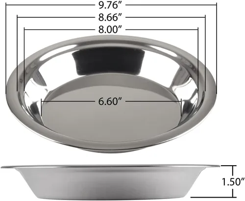 Vista 2 de Lindy's - 5M871 Lindy's Acero inoxidable 9 pulgadas bandeja para tartas, Plata