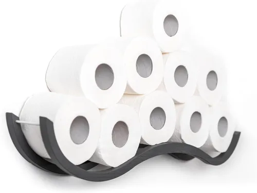 Vista 8 de EWARTWOODS Soporte de madera para papel higiénico para papel higiénico (negro)