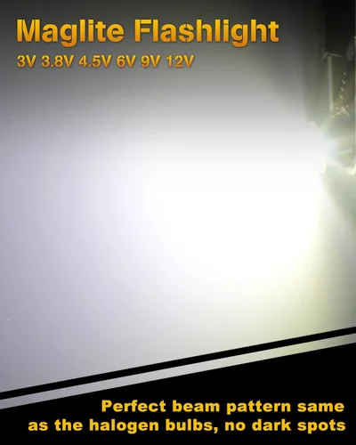 Vista 2 de Qasim Bombilla LED P13.5S de 3-12 V, blanco PR2 PR3, bombillas de repuesto para conversión de antorcha, linterna de trabajo, 3 W, 3 V, 3.8 V, 4.5 V