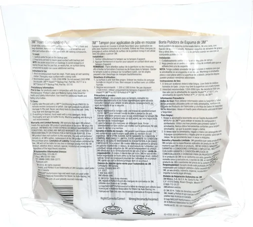 Vista 14 de 3M Almohadilla de compuesto de espuma, 05723, de un solo lado, respaldo plano, gancho y bucle, 8 pulg (203.2 mm), 2 almohadillas/bolsa 2
