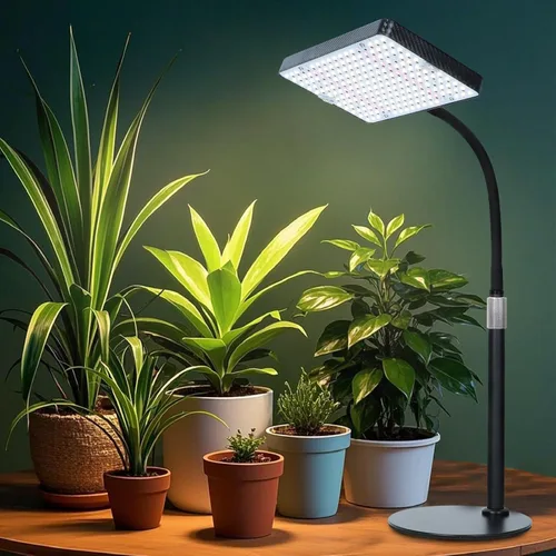 Vista 8 de FECiDA Luces de cultivo de escritorio para plantas de interior, bonsái, inicio de semillas, luz de cultivo UV-IR de espectro completo, consumo