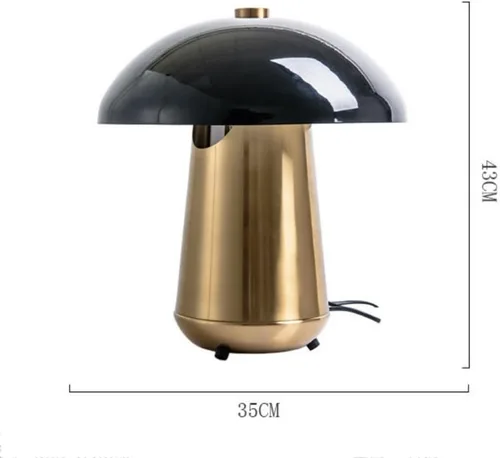 Vista 2 de Lámparas de escritorio clásicas de latón para oficina en casa, lámpara de mesa de metal reativo, lámpara de mesa de metal reativo, lámpara