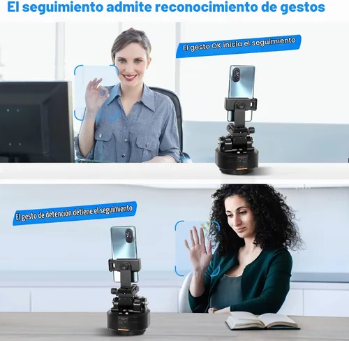 Vista 3 de Soonpho M6 Cabezal de Trípode Panorámico Giratorio Motorizado con Seguimiento Automático de Rostro, Cabezal de Inclinación Panorámica