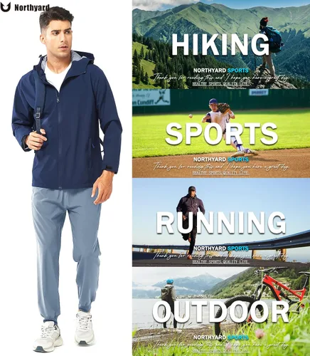Vista 6 de NORTHYARD Pantalones deportivos para correr para hombre, ligeros, de secado rápido, para gimnasio, deportes activos, entrenamiento en pista