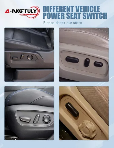 Vista 6 de Interruptor de asiento eléctrico compatible con Nissan Altima 2007-2012, Nissan NV1500 2500 3500 2012-2019, 10 vías delantero izquierdo del lado