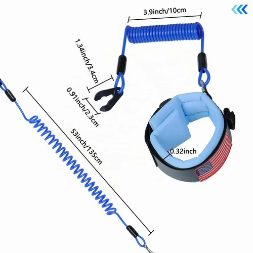 Vista 5 de Cordón de interruptor de parada de emergencia para embarcación y moto acuática, correa de muñeca compatible con Yamaha Jet Ski, motor fuera