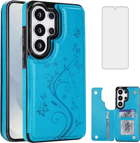 Vista 16 de Asuwish Funda de teléfono para Samsung Galaxy S26 5G con protector de pantalla de vidrio templado y tarjetero con soporte para tarjetero, soporte