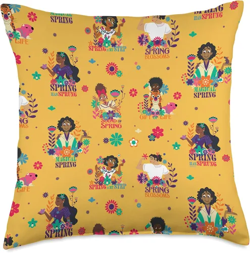 Vista 5 de Disney Encanto Spring Easter Mirabel Bruno Isabela Luisa - Almohada de 16 x 16 pulgadas, multicolor