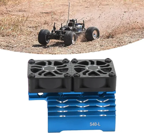 Vista 5 de VINGVO Disipador de calor de enfriamiento del ventilador del motor RC, 28000 RPM, ventilador de motor RC, radiador de aluminio, ventilador