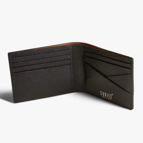 Vista 2 de Suritt - Cartera delgada de cuero plegable para hombre (5 modelos disponibles), Corteccia Black