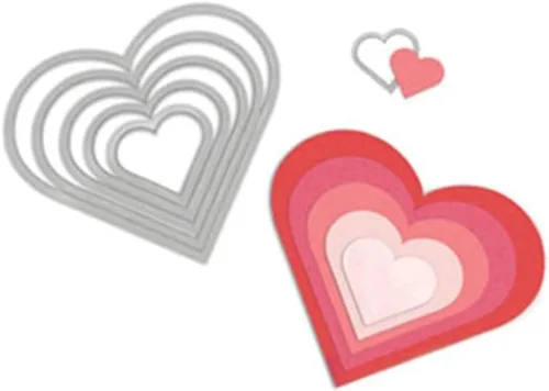 Vista 11 de Sizzix Framelits - Juego de 2 troqueles rectangulares, 10 unidades, color gris