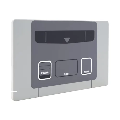 Vista 2 de eXtremeRate SFC SNES - Placa frontal personalizada de estilo europeo clásico para base de carga Nintendo Switch, carcasa de repuesto de agarre suave