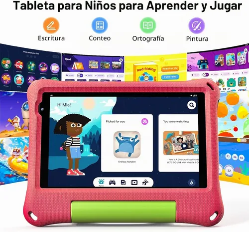 Vista 8 de Tableta para niños de 8 pulgadas, Android 15, Octa-Core 12 GB de RAM + 64 GB de ROM, tableta para niños pequeños con WiFi 6, control parental