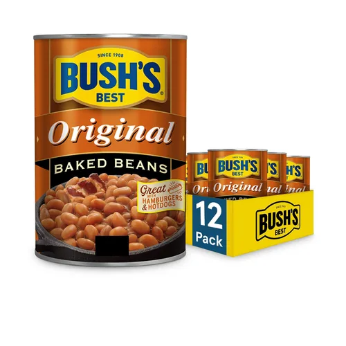 Vista 17 de BUSH'S BEST Frijoles horneados vegetarianos enlatados de 8.3 onzas, fuente de proteína y fibra a base de plantas, bajo en grasa, sin gluten