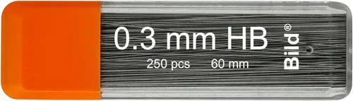 Vista 4 de Bild Premium 1250 recargas de mina de 0.3 mm HB para lápiz mecánico (HB Mega, 0.3 mm)