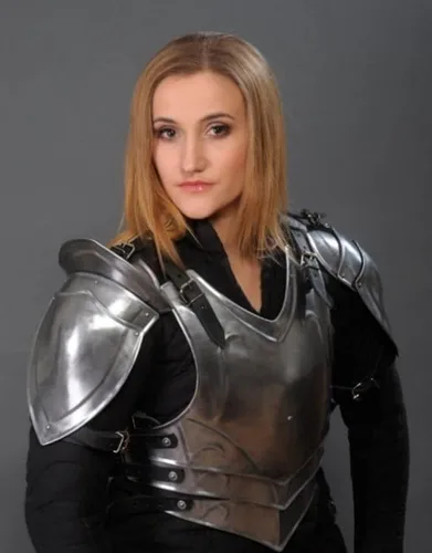 Vista 5 de LARP Galadriel - Disfraz medieval de fantasía de elfo de armadura de acero elfo, traje de armadura de dama coraza, traje de armadura de dama