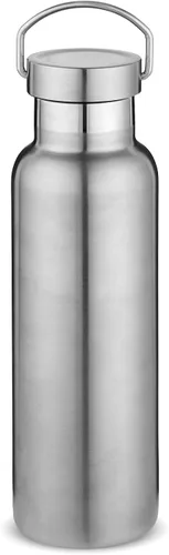 Vista 43 de Neihepal Botellas de agua de acero inoxidable negras, botella de viaje de doble pared con aislamiento al vacío de 20 onzas con tapa a prueba