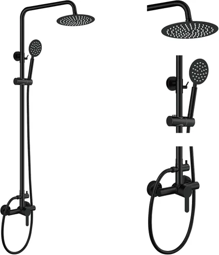 Vista 12 de Aolemi Grifo de ducha exterior SUS304 Conjunto combinado de accesorios de ducha de acero inoxidable, Kit de cabezal de ducha de lluvia de 8
