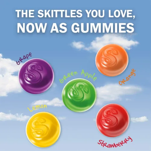 Vista 6 de Skittles - Bolsa de gomitas de caramelo, original, 5.8 onzas