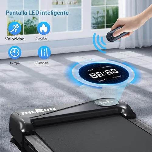 Vista 6 de THERUN Walking Pad with 40" Longer Belt Under Desk Treadmill 300LBS Weight Plateado