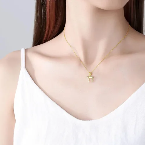 Vista 2 de Lavishe Collar con colgante de silla hebrea judía de plata de ley 925, 18 pulgadas, Plata esterlina