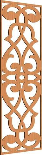 Vista 143 de 9 3/8"W x 24 3/8"H x 1/4"T Bellaire Decorativos Paneles de pared de madera calado, abedul