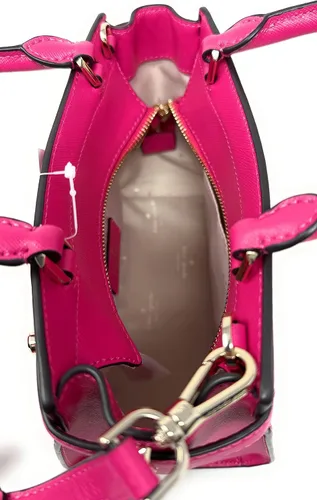 Vista 6 de Kate Spade New York Staci - Bolso pequeño de piel Saffiano, Hibisco profundo
