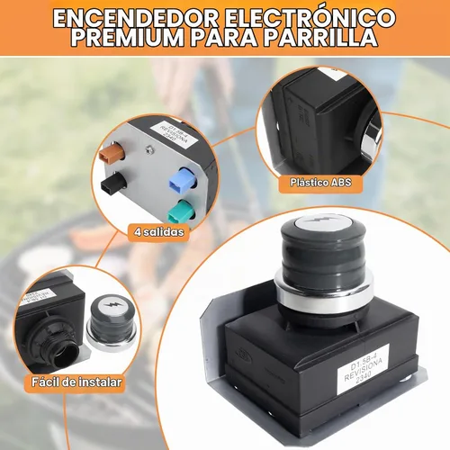 Vista 4 de 1836-13 Encendedor para Weber Genesis 300 SER 3/4 piezas de quemador (con pomos delanteros)