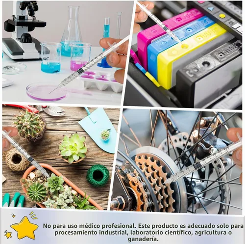 Vista 6 de CAILOS - Jeringa de 30G 0.5ml U-100, 0.5cc, calibre 30, 5/16 de pulgada (8mm), suministros de laboratorio desechables, paquete de 20
