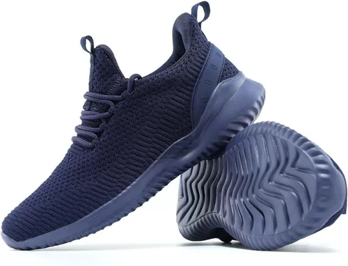 Vista 7 de Luogoks Tenis de correr para hombre, ligeros, informales, sin cordones, para caminar, gimnasio, deportes a la moda, zapatos deportivos