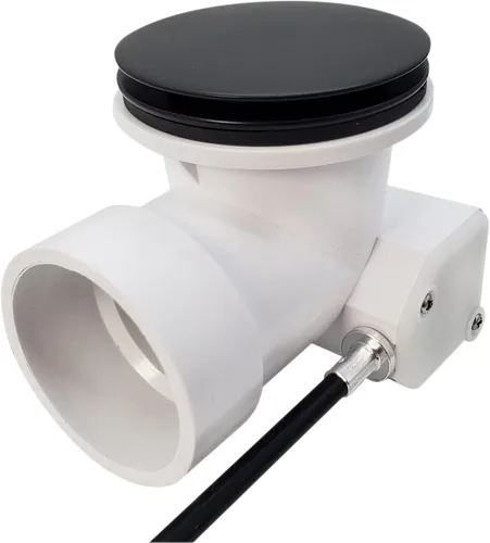 Vista 8 de Westbrass Moldura estándar para residuos de baño de accionamiento por cable, negro mate, D50T-62