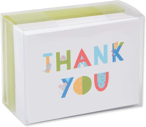 Vista 4 de American Greetings Tarjetas de agradecimiento con sobres, iconos de bebé (50 unidades)