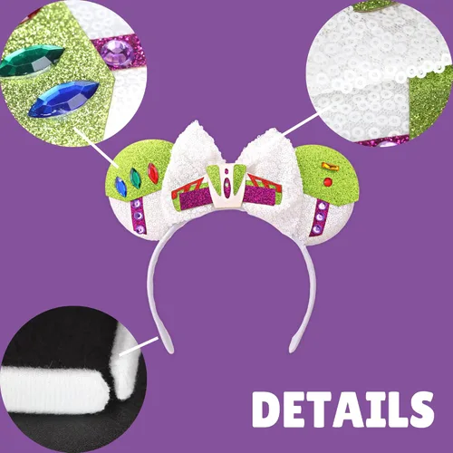 Vista 2 de Needzo Buzz - Diadema con orejas de ratón, accesorio para el cabello inspirado en la película, talla única