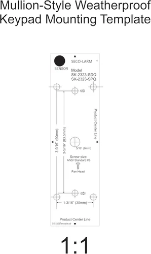 Vista 3 de Seco-Larm SK-2323-SDQ - Paquete de 2 teclados de acceso digital resistentes a la intemperie, estilo Mullion, 1010 códigos de usuario, relés dobles