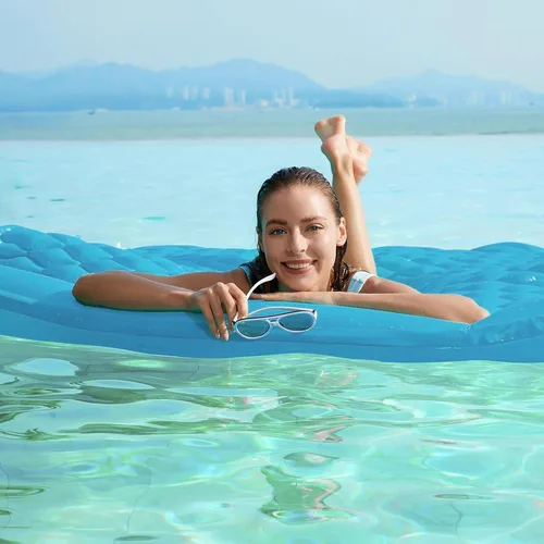 Vista 7 de Jasonwell Flotadores flotantes para piscina, flotador inflable gigante para piscina, balsa de lago, tapete de agua flotante para piscina, tumbona
